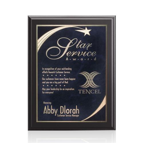 Plaque Awards - Retirement Plaques - Farnsworth/Birchcliff - Black/Black
