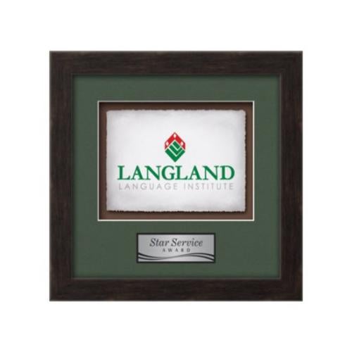 Plaque Awards - Framed Awards & Plaques - Eldridge -  Espresso Dark Walnut
