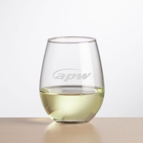 Corporate Gifts - Barware - Wine & Champagne - Wine Glasses - Stemless - Ossington Stemless Wine - Deep Etch