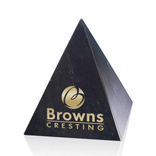 Recognition Awards - Marble and Stone Awards - Marble Pyramid Award - Black