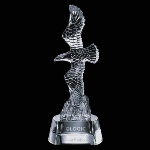 Recognition Awards - Crystal Awards - Staffordshire Eagle Award - Clear
