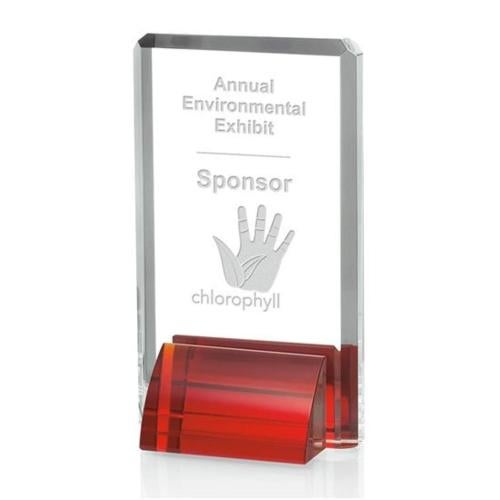 Recognition Awards - Crystal Awards - Veronese Award - Red