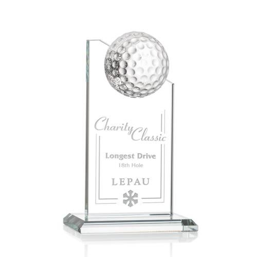 Recognition Awards - Crystal Awards - Ashfield Golf Award - Clear
