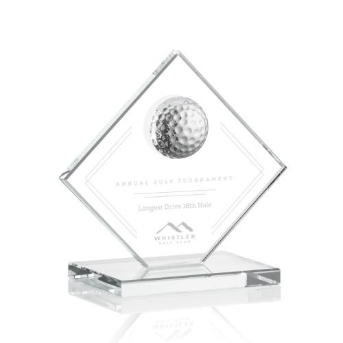 Recognition Awards - Crystal Awards - Barrick Golf Award - Clear