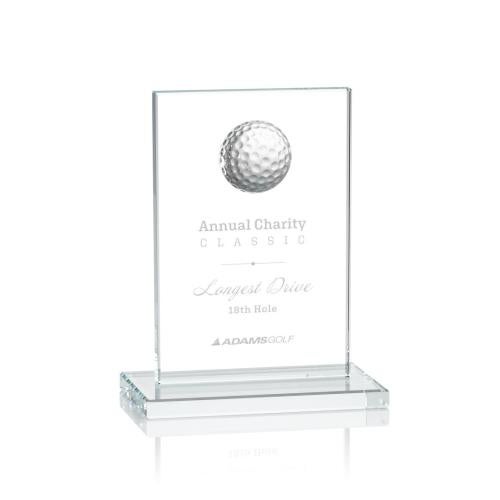 Recognition Awards - Crystal Awards - Cumberland Golf Award - Clear