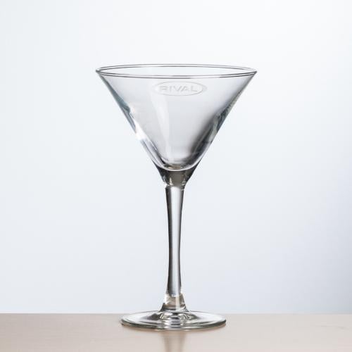 Corporate Gifts - Barware - Martini Glasses - Connoisseur Martini - 7.25oz/10oz - Deep Etch