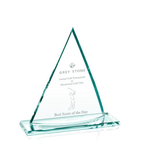 Recognition Awards - Glass Awards - Curved Oxford Award - Jade