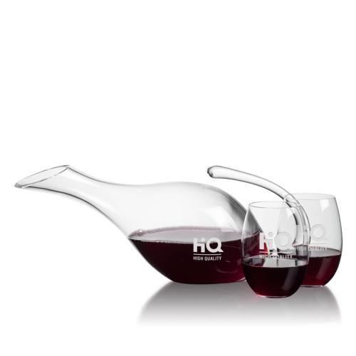 Corporate Gifts - Barware - Glasses Sets - Reyna Carafe & Stemless Carlita Wine