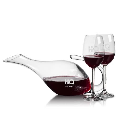 Corporate Gifts - Barware - Glasses Sets - Reyna Carafe & Woodbridge Wine