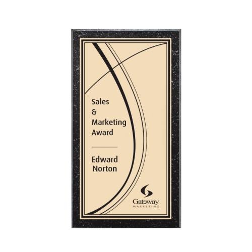 Recognition Awards - Marble and Stone Awards - Baltimore/Everett Plaque - Gold/Tall