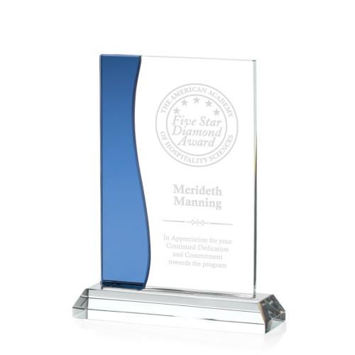 Recognition Awards - Crystal Awards - Landfield Award - Blue