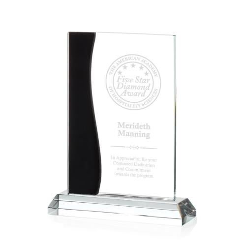 Recognition Awards - Crystal Awards - Landfield Award - Black