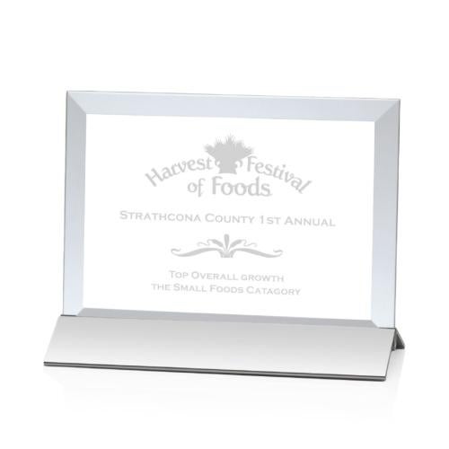 Recognition Awards - Crystal Awards - Rainsworth Award - Silver/Horizontal