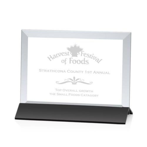 Recognition Awards - Crystal Awards - Rainsworth Award - Black/Horizontal