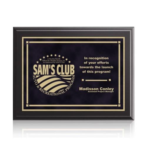 Plaque Awards - Retirement Plaques - Farnsworth/Contempo - Black/Black