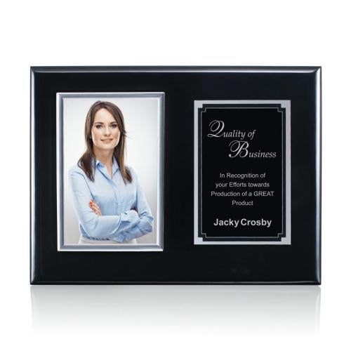 Plaque Awards - Photo Plaques - Metcalfe - Black/Silver