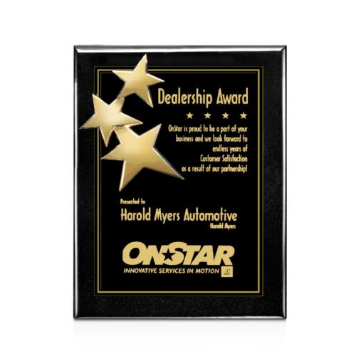 Plaque Awards - Ornamental Plaque - Constellation - Black/Gold