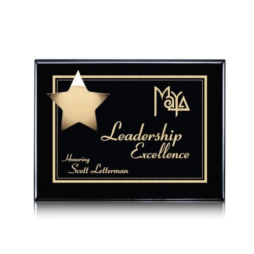 Plaque Awards - Ornamental Plaque - Hollister Plaque - Black/Gold
