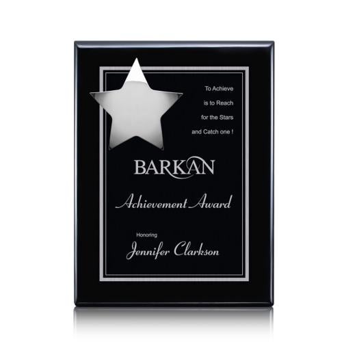 Plaque Awards - Ornamental Plaque - Hollister Plaque - Black/Chrome