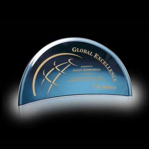 Recognition Awards - Crystal Awards - Bluffwood Award - Blue