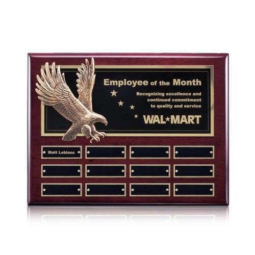 Plaque Awards - Perpetual Plaques - Flying Eagle Perpetual - Rosewood