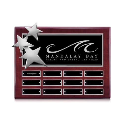 Plaque Awards - Perpetual Plaques - Constellation Perpetual - Rosewood Chrome