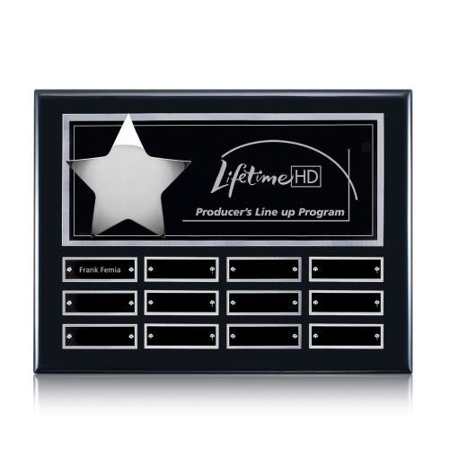 Recognition Awards - Shop by Recipient - Employee of the Month - Hollister (Horiz) Perpetual - Black/Silver 