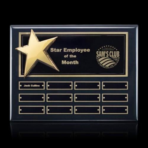 Plaque Awards - Perpetual Plaques - Rising Star - Ebony Perpetual