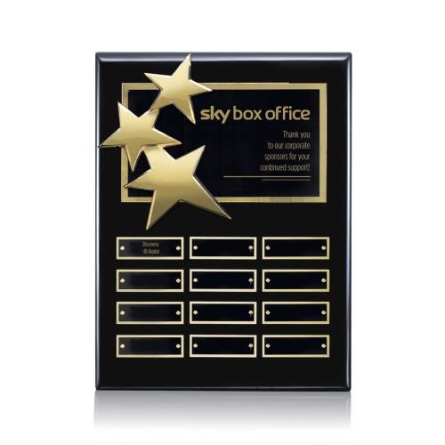 Plaque Awards - Perpetual Plaques - Constellation (Vert) Perpetual - Black/Gold