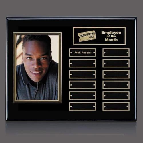 Plaque Awards - Photo Plaques - Photo (Vert) Perpetual - Black/Gold