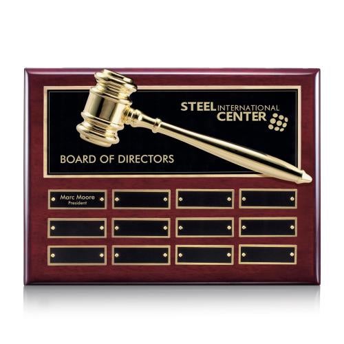 Recognition Awards - Shop by Recipient - Employee of the Month - Gavel Perpetual - Rosewood 