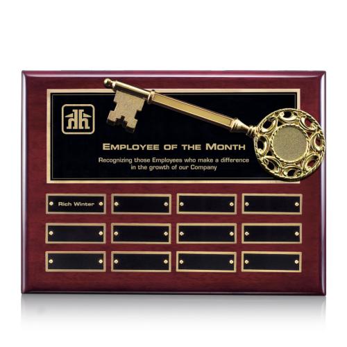 Plaque Awards - Perpetual Plaques - Key Perpetual - Rosewood 