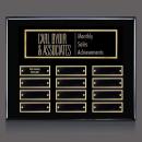 Oakleigh Horiz Pert/Plaque - Black/Gold 