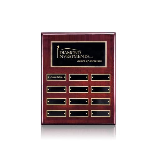 Oakleigh Vert Perpetual - Rosewood/Gold Recognition Awards - Shop by Recipient - Employee of the Month - Oakleigh Vert Perpetual - Rosewood/Gold