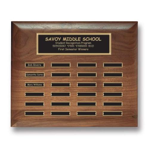 Plaque Awards - Perpetual Plaques - American Walnut Perpetual