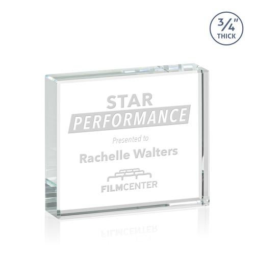 Recognition Awards - Crystal Awards - Crystal Paperweights - Verona Paperweight - Starfire