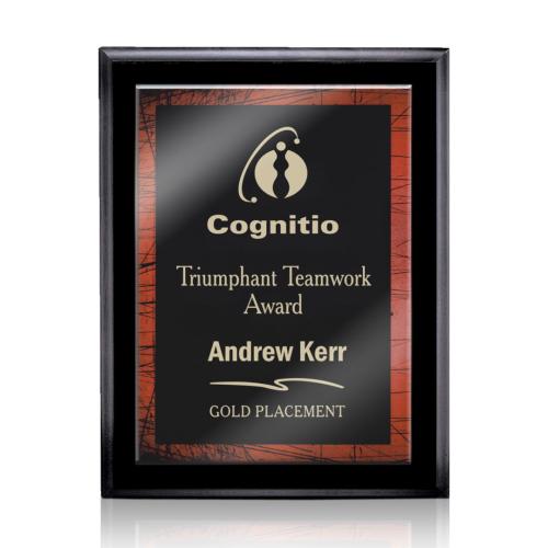 Plaque Awards - Retirement Plaques - Farnsworth/Caprice - Black/Red