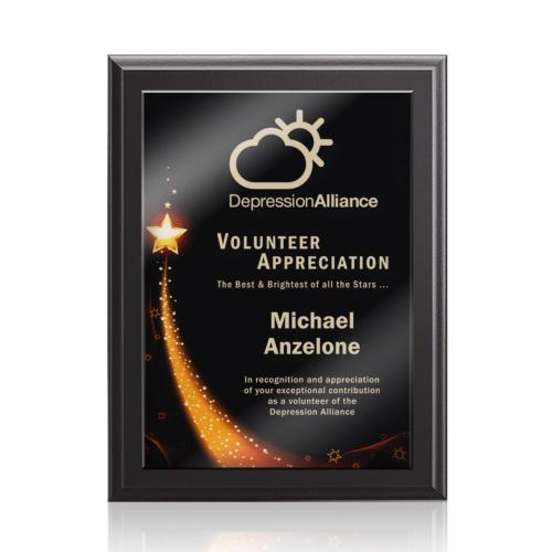 Plaque Awards - Retirement Plaques - Farnsworth/Benton - Black Finish