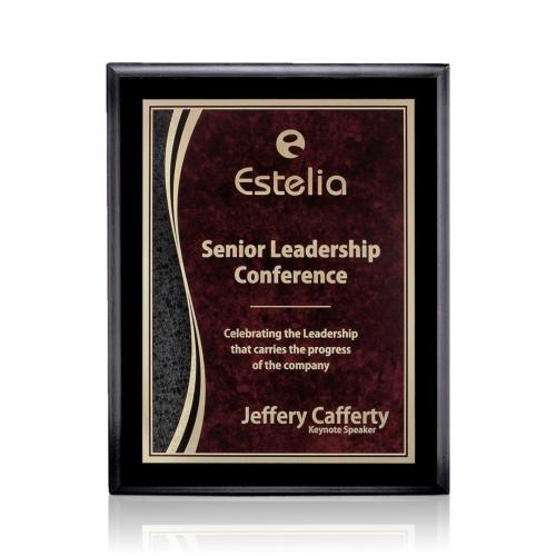 Plaque Awards - Retirement Plaques - Farnsworth/Finch - Black/Red