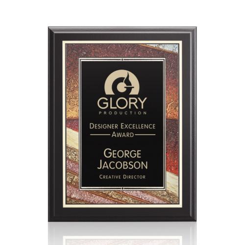Plaque Awards - Retirement Plaques - Farnsworth/Albina - Black Finish