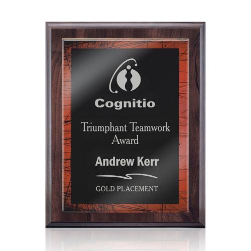 Plaque Awards - Retirement Plaques - Farnsworth/Caprice - Cherry/Red
