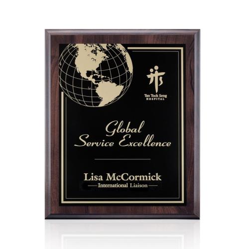 Plaque Awards - Retirement Plaques - Farnsworth/Marietta - Cherry/Black