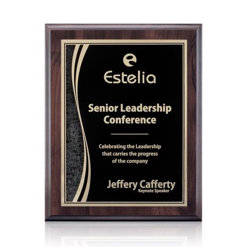 Plaque Awards - Retirement Plaques - Farnsworth/Finch - Cherry/Black