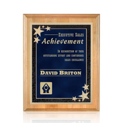 Plaque Awards - Retirement Plaques - Erindale/Starburst - Blue