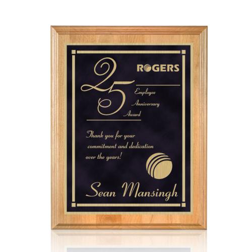 Plaque Awards - Retirement Plaques - Erindale/Contempo - Black