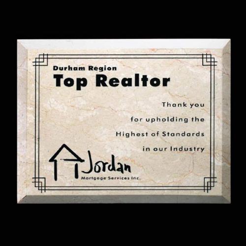 Recognition Awards - Marble and Stone Awards - Stockton Plaque