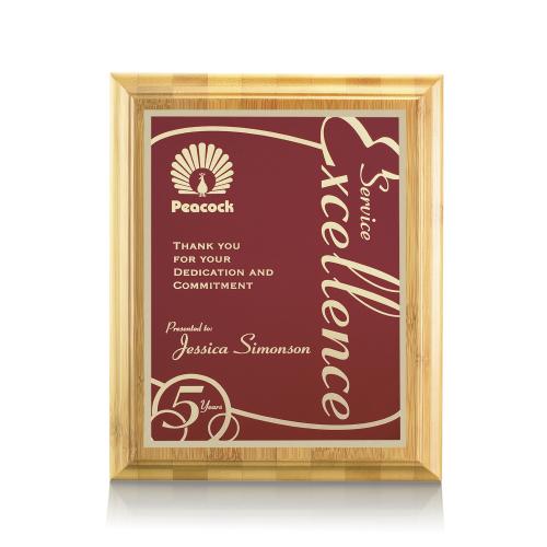 Recognition Awards - Sustainable Awards - Bamboo/Marietta - Red