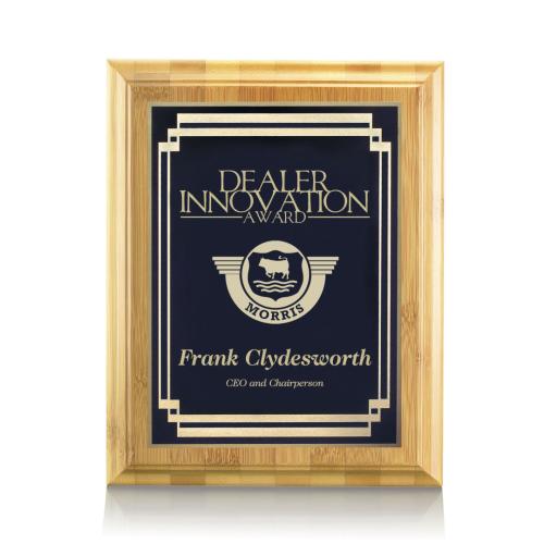 Plaque Awards - Retirement Plaques - Bamboo/Marquis Plaque
