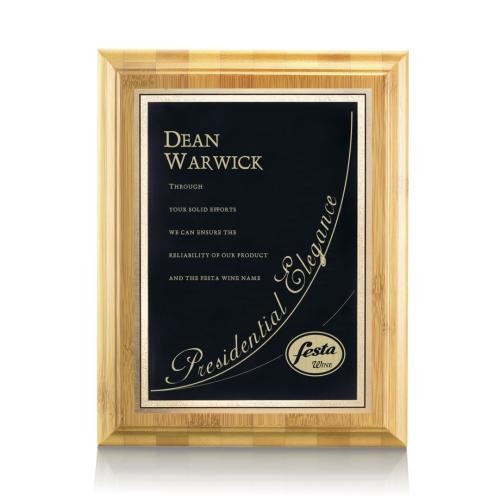 Plaque Awards - Retirement Plaques - Bamboo/Ashbury Plaque