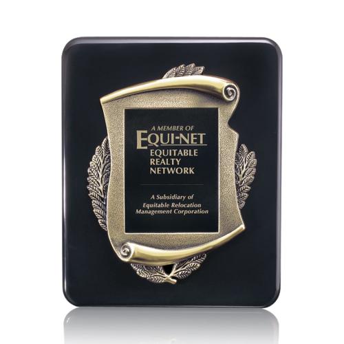 Plaque Awards - Retirement Plaques - Sydenham/Denlow - Black